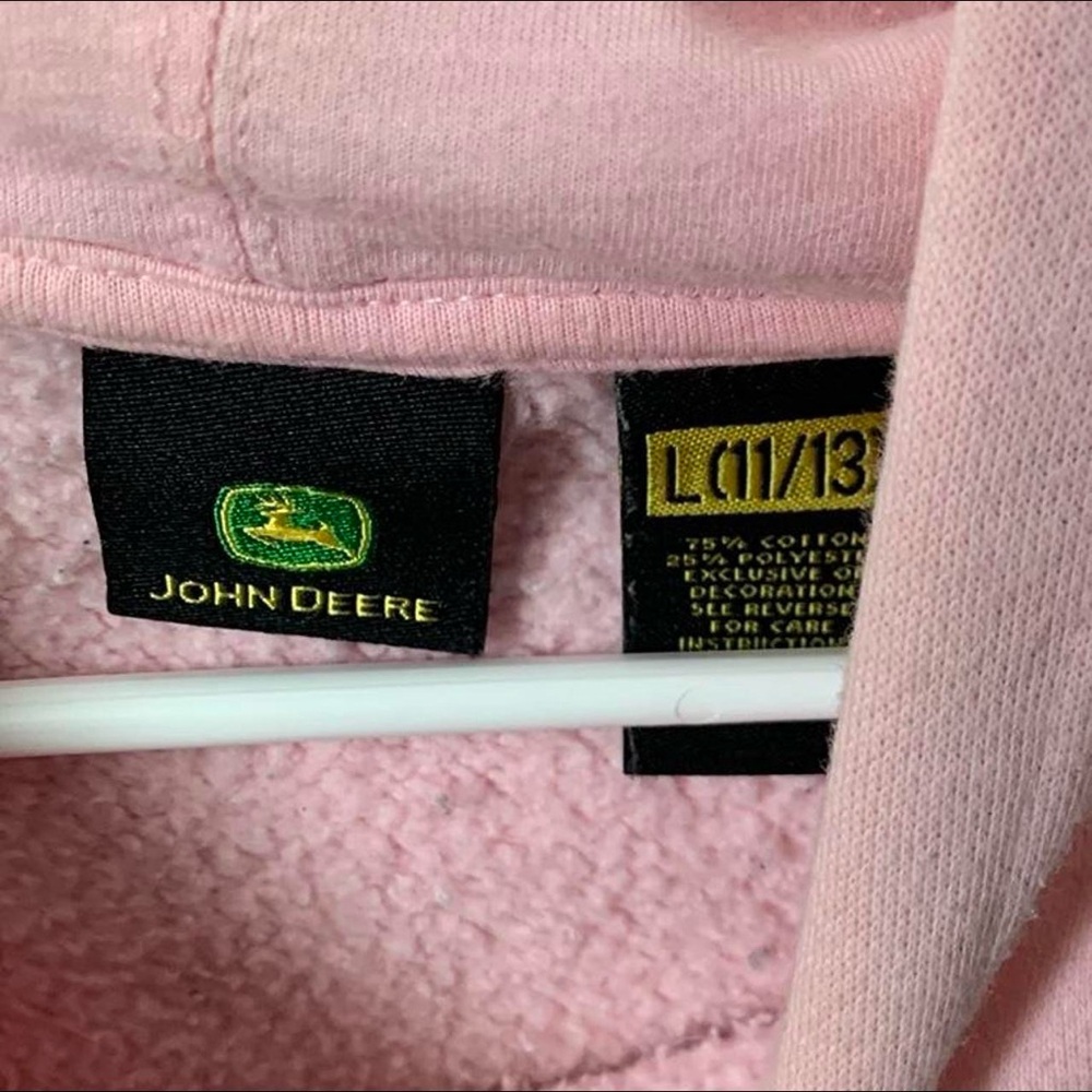 John Deere Pink Hoodie Sweater - Picture 3 of 3